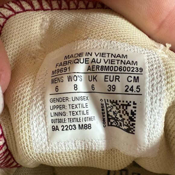 Converse Chuck Taylor All Star Low Top Sneakers Maroon - Men’s 6 Women’s 8 - Picture 6 of 6